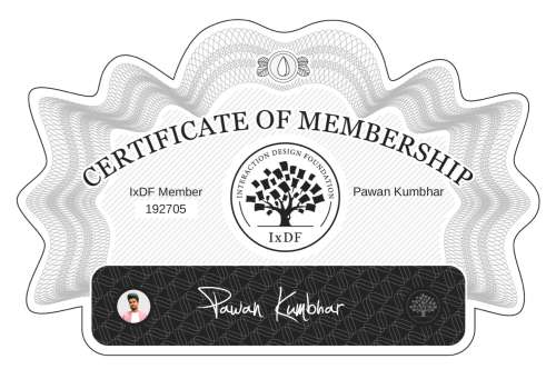 Certificate of Membership – Pawan Kumbhar