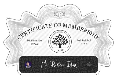 Certificate of Membership – Md. Rakibul Islam