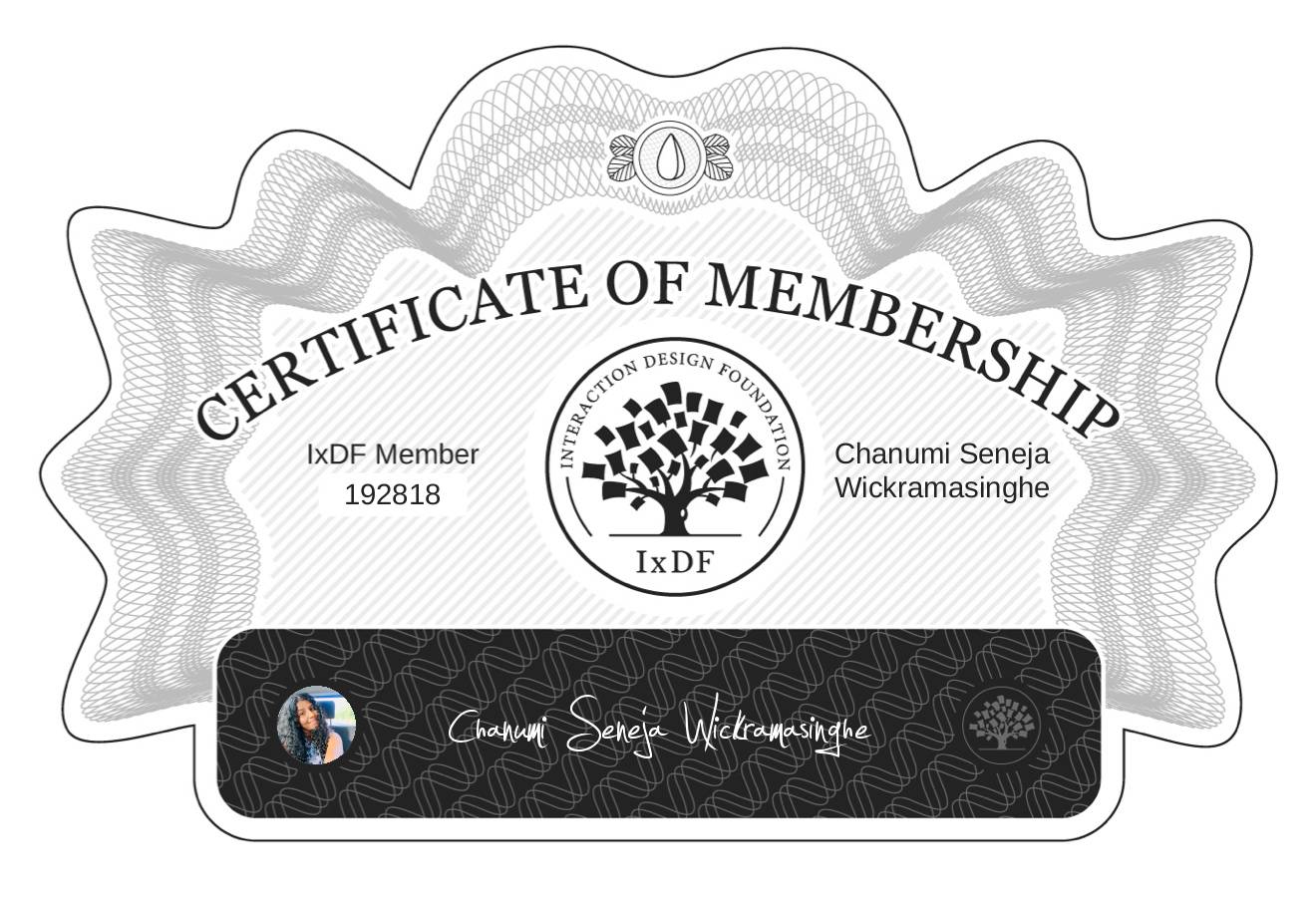 Certificate of Membership – Chanumi Seneja Wickramasinghe