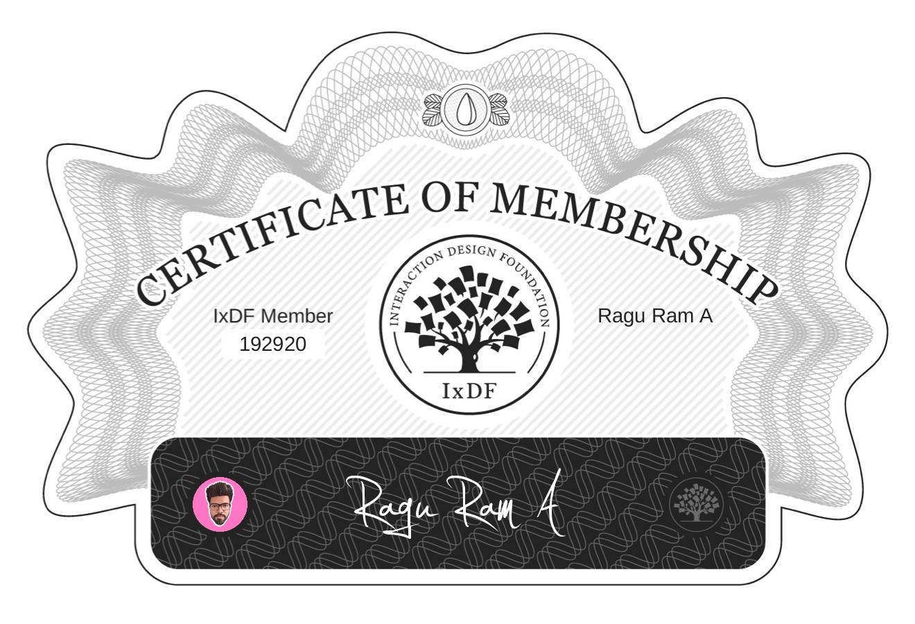 Certificate of Membership – Ragu Ram A
