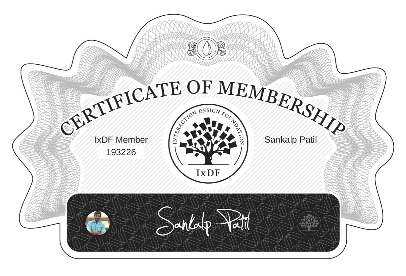 Certificate of Membership – Sankalp Patil