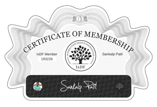 Certificate of Membership – Sankalp Patil