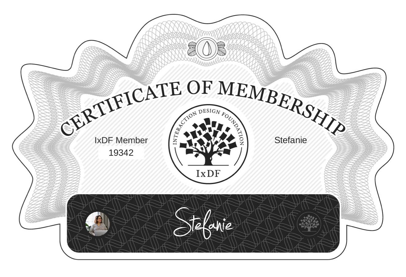 Certificate of Membership – Stefanie