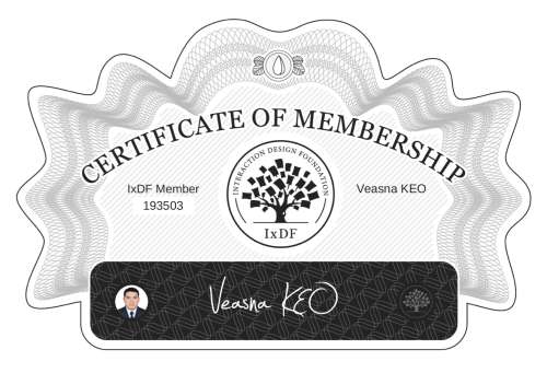 Certificate of Membership – Veasna KEO