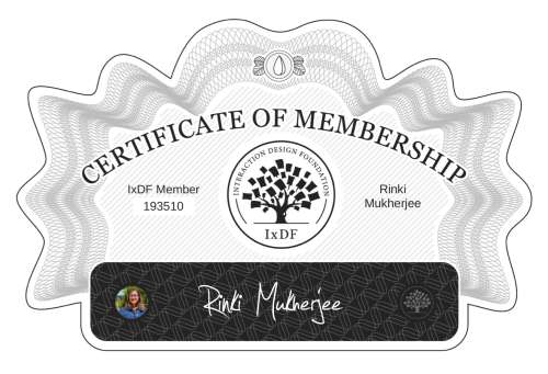Certificate of Membership – Rinki Mukherjee