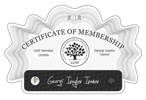 Certificate of Membership – Georgi Ivaylov Ivanov