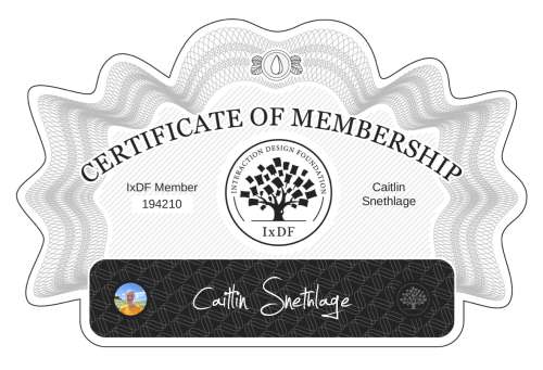 Certificate of Membership – Caitlin Snethlage