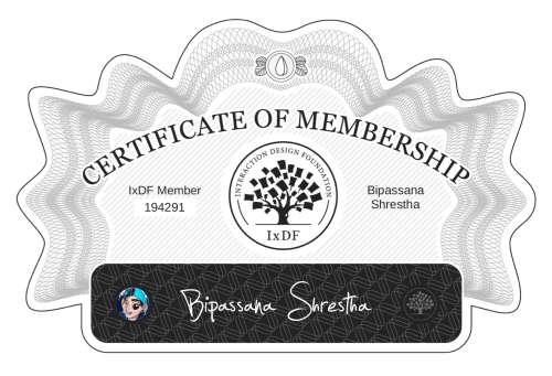 Certificate of Membership – Bipassana Shrestha
