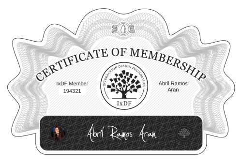 Certificate of Membership – Abril Ramos Aran