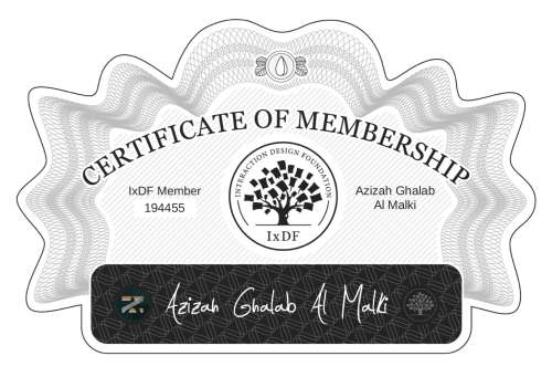 Certificate of Membership – Azizah Ghalab Al Malki