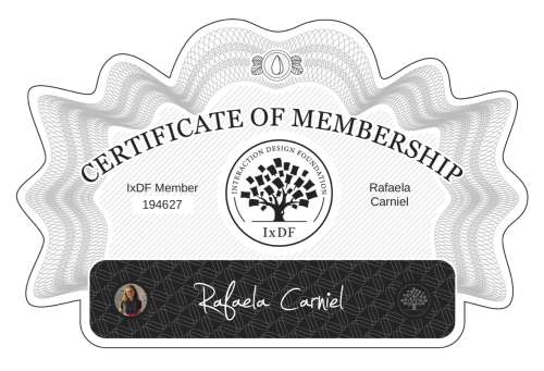 Certificate of Membership – Rafaela Carniel