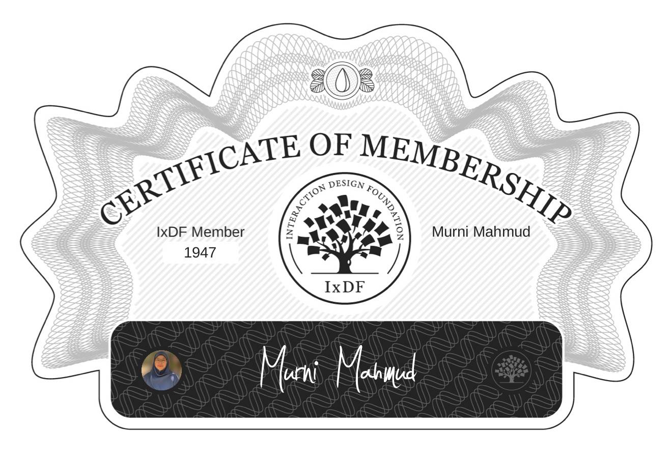 Certificate of Membership – Murni Mahmud