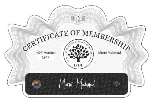 Certificate of Membership – Murni Mahmud