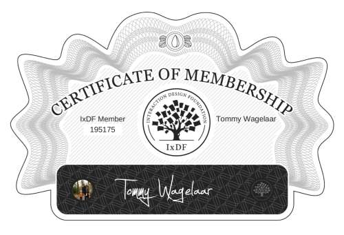 Certificate of Membership – Tommy Wagelaar