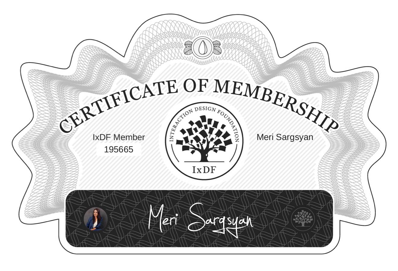 Certificate of Membership – Meri Sargsyan