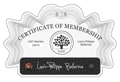 Certificate of Membership – Louis-Philippe Bellerose