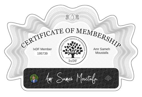Certificate of Membership – Amr Sameh Moustafa