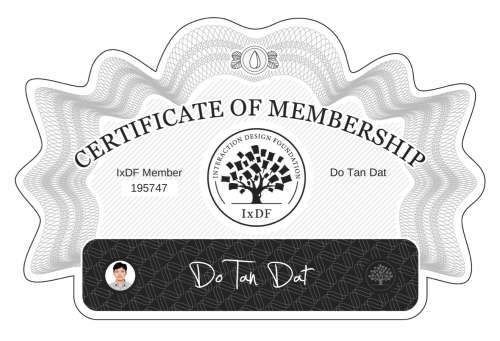 Certificate of Membership – Đỗ Tấn Đạt
