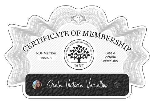 Certificate of Membership – Gisela Victoria Vercellino