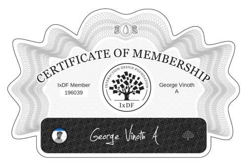 Certificate of Membership – George Vinoth A
