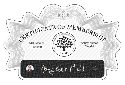 Certificate of Membership – Abhay Kumar Mandal