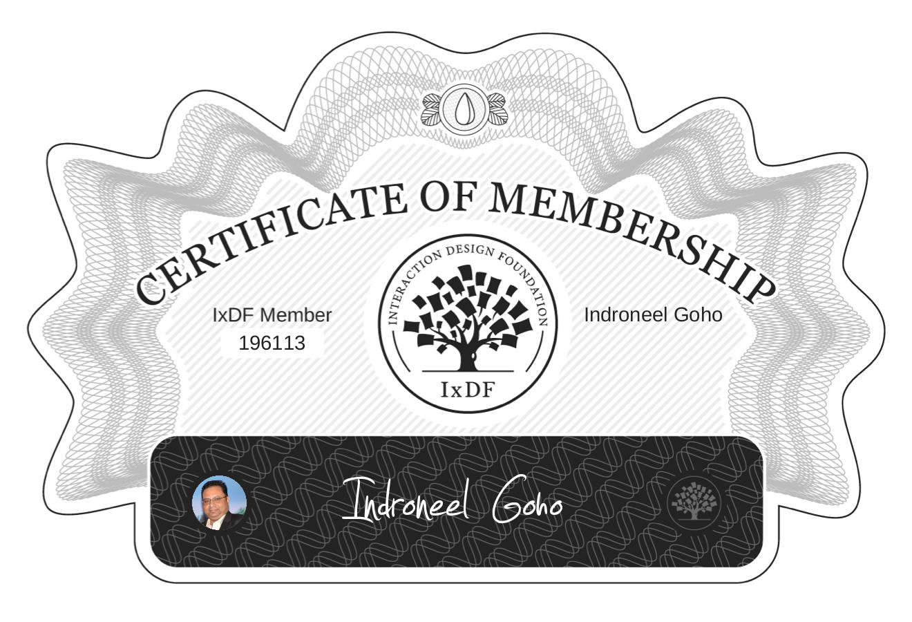 Certificate of Membership – Indroneel Goho