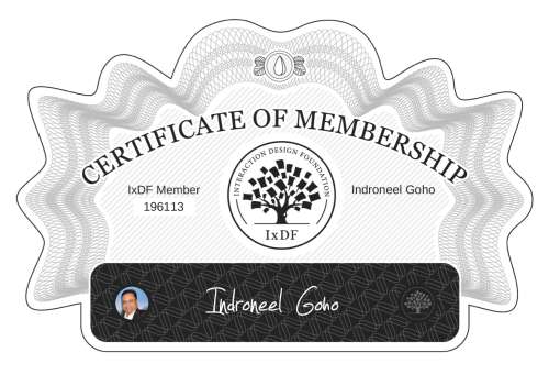 Certificate of Membership – Indroneel Goho