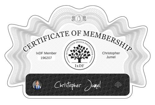 Certificate of Membership – Christopher Jumel