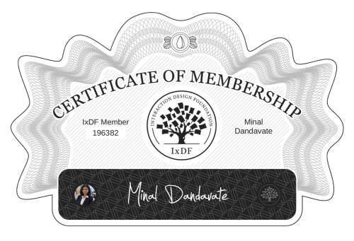 Certificate of Membership – Minal Dandavate