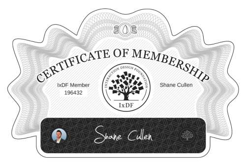 Certificate of Membership – Shane Cullen