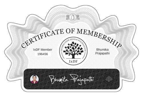 Certificate of Membership – Bhumika Prajapathi