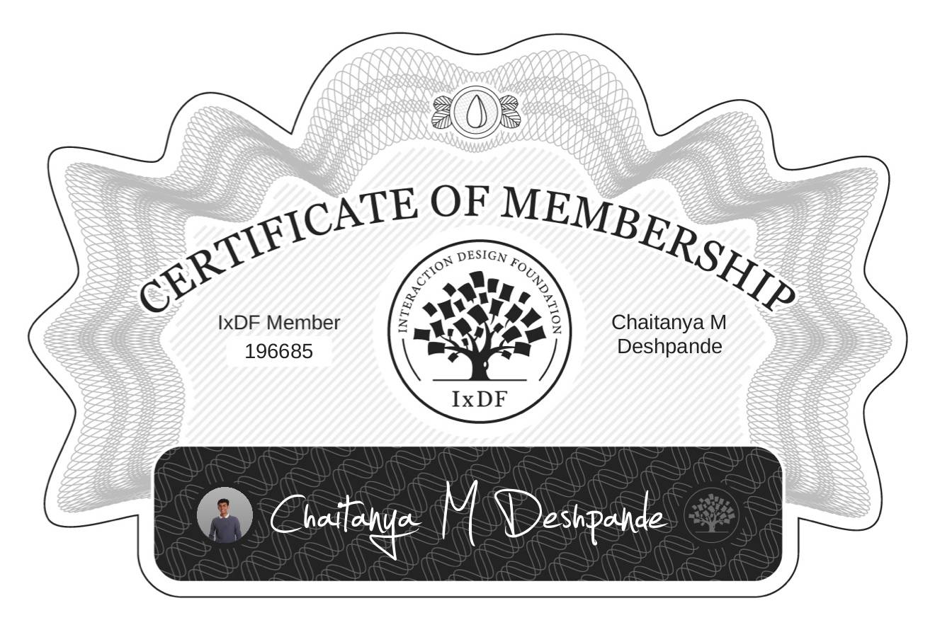 Certificate of Membership – Chaitanya M Deshpande
