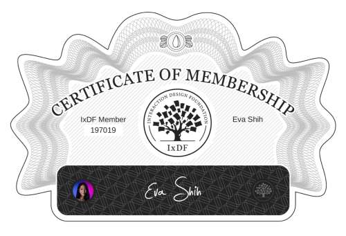 Certificate of Membership – Eva Shih