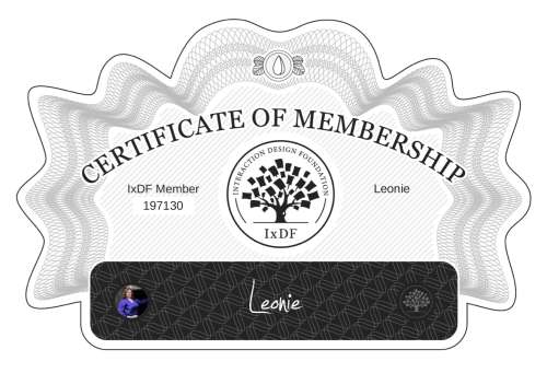 Certificate of Membership – Leonie