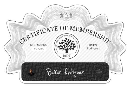 Certificate of Membership – Beiker Rodríguez
