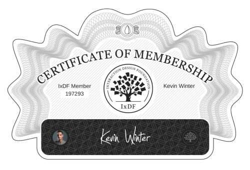 Certificate of Membership – Kevin Winter