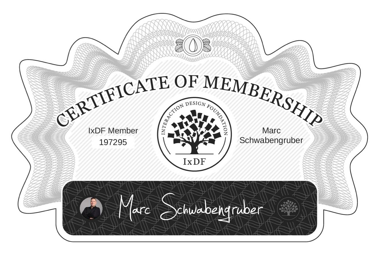 Certificate of Membership – Marc Schwabengruber