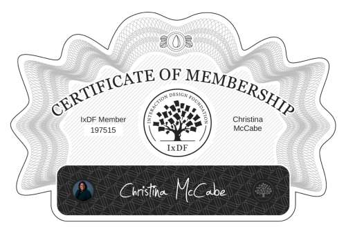 Certificate of Membership – Christina McCabe