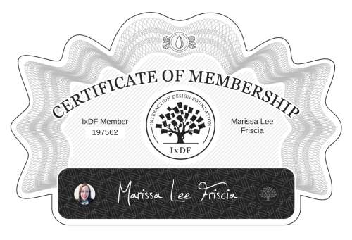 Certificate of Membership – Marissa Lee Friscia