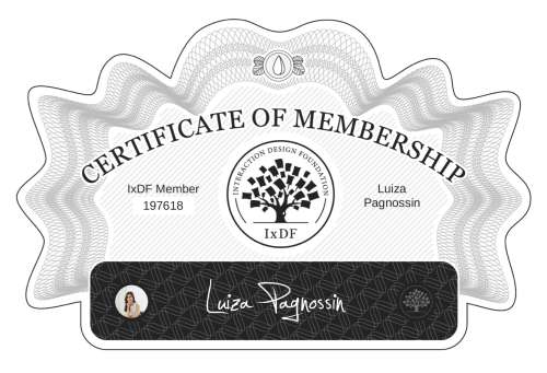 Certificate of Membership – Luiza Pagnossin