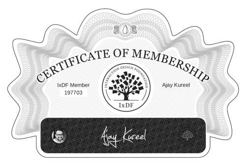 Certificate of Membership – Ajay Kureel