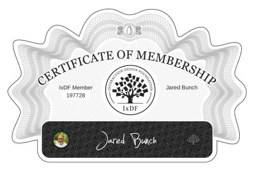 Certificate of Membership – Jared Bunch