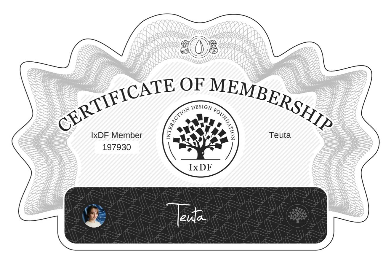 Certificate of Membership – Teuta