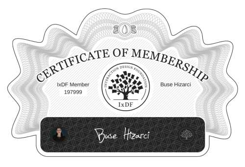 Certificate of Membership – Buse Hizarci
