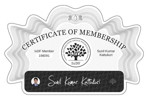 Certificate of Membership – Sunil Kumar Kattukuri