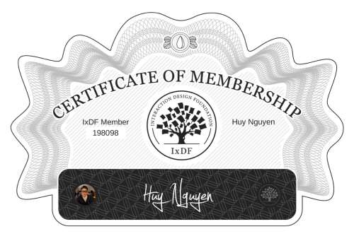 Certificate of Membership – Huy Nguyen