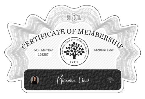 Certificate of Membership – Michelle Liew