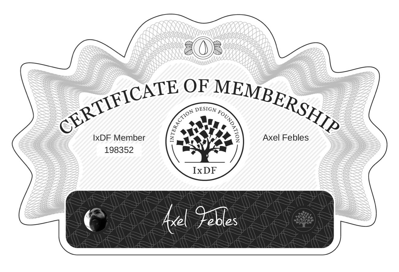 Certificate of Membership – Axel Febles