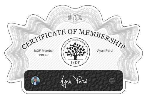 Certificate of Membership – Ayan Parui