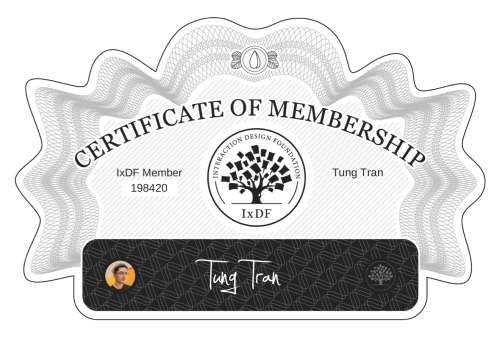 Certificate of Membership – Tung Tran